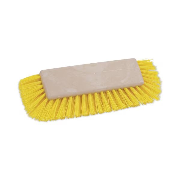 Cleaning Brushes, 10 in L Brush, Yellow, Plastic, Boardwalk, Mfr#: BWK3410